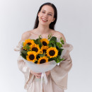 Букет из 7 подсолнухов #614